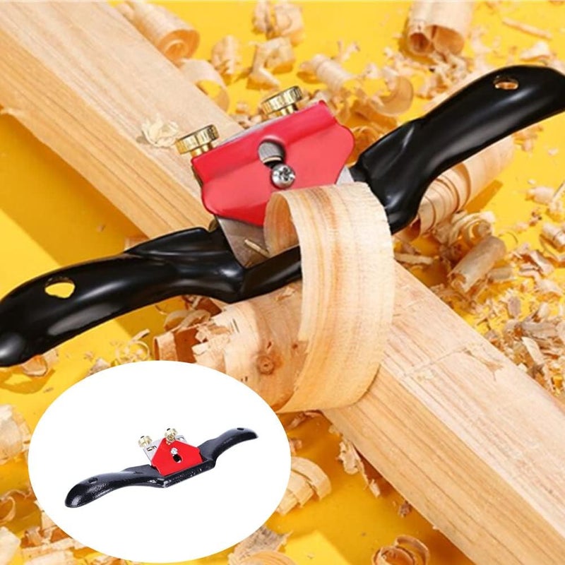 Ebonee ATPCOOK 10" Adjustable Spokeshave Plane with Flat Base, Metal Blade Wood Spoke Shave for Woodcraft, Woodworking Hand Tool - Image 4